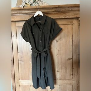 Green Talbots 100% Cotton Shirt Dress